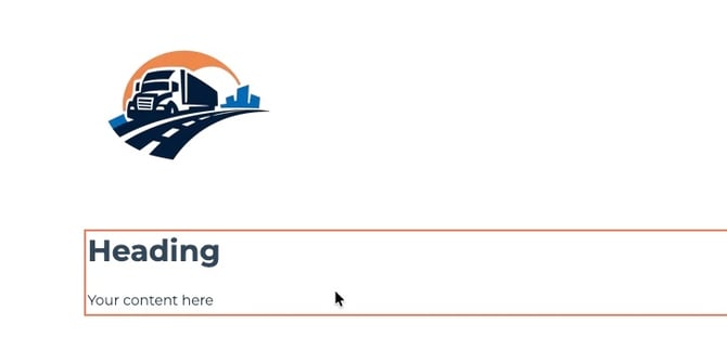 New content on the page